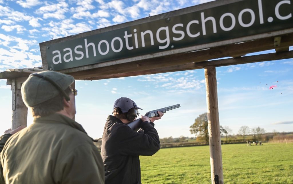 Clay shooting lesson at aa shooting school 